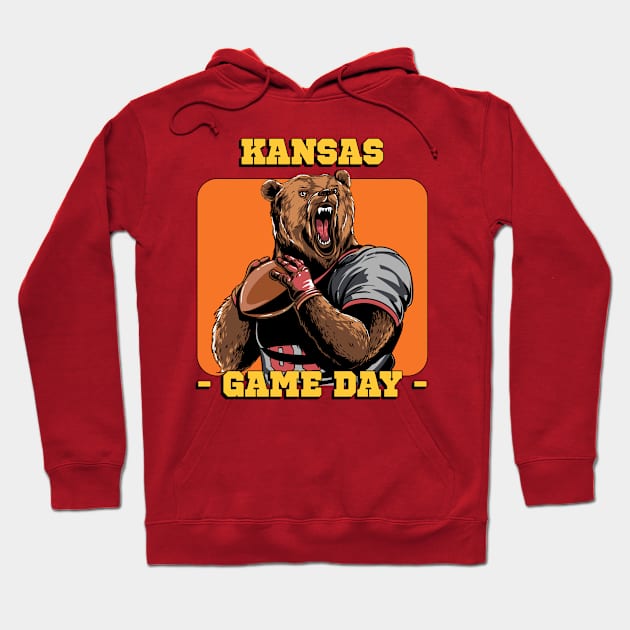 love Football Kansas City Football Hoodie by AA